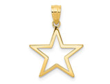 14K Yellow Gold Star Charm Pendant (No CHAIN)